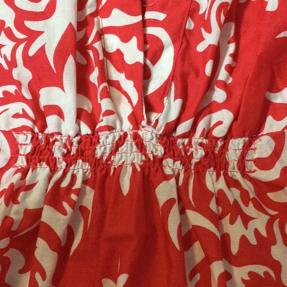 XS Merona coral pink damask print swimsuit cover up - Picture 9 of 16